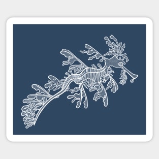 Leafy Sedragon Ink Art - detailed marine animal design Sticker